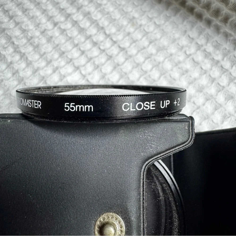 Promaster 55mm Close-Up Filter Lot +1 +2 +4 w Case + Empty 49mm UV Case